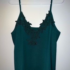 Hunter Green Cami Tank Top size medium